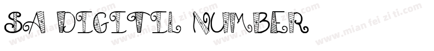 sa digitil number字体转换